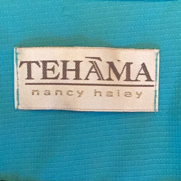 Tehama by Nancy Haley turquoise casual jacket. Zip front elastis - Picture 8 of 15